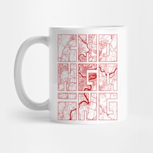 Chongqing, China City Map Typography - Oriental Mug